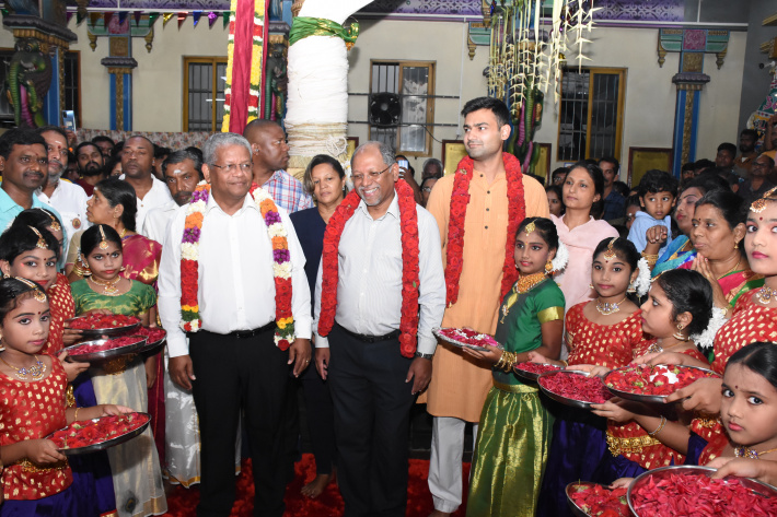 President Ramkalawan partakes in Vinayagar Charthurti Festival with Hindu community