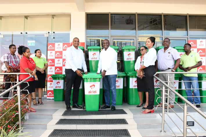 Airtel Seychelles donates 40 bins to MACCE