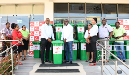 Airtel Seychelles donates 40 bins to MACCE