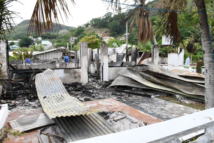 Fire totally destroys house at Au Cap