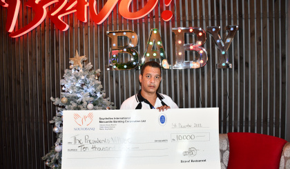 Bravo Restaurant donates R10,000 to President’s Village