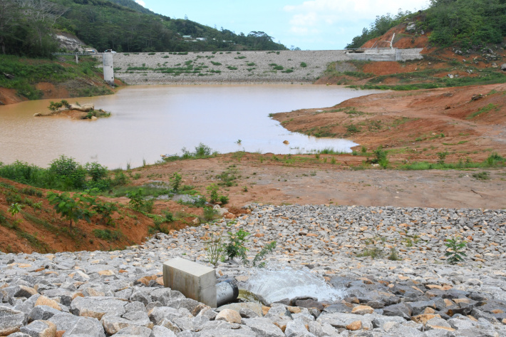 La Gogue dam being filled up