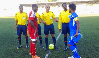 Football     Seychellois Hensley Petrousse officiates at Chan   