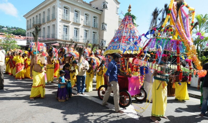 Hindu Kavadi procession in the streets of Victoria on Sunday February 5