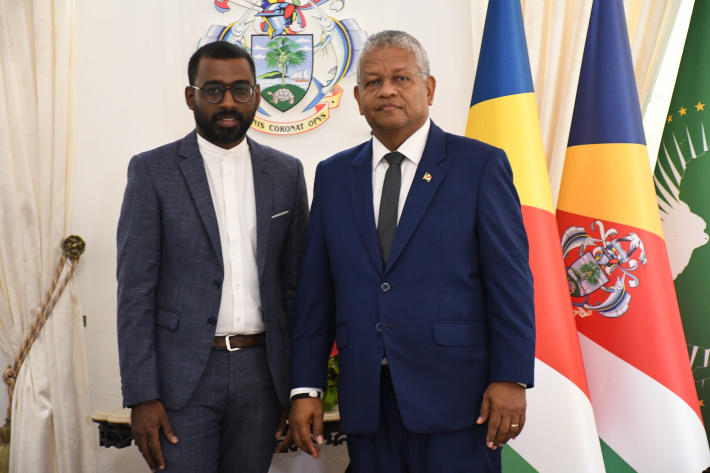 Newly appointed president of the New SDA Mission Seychelles calls on President Ramkalawan