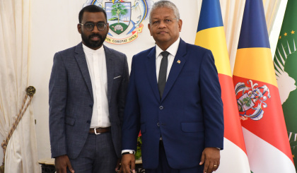 Newly appointed president of the New SDA Mission Seychelles calls on President Ramkalawan