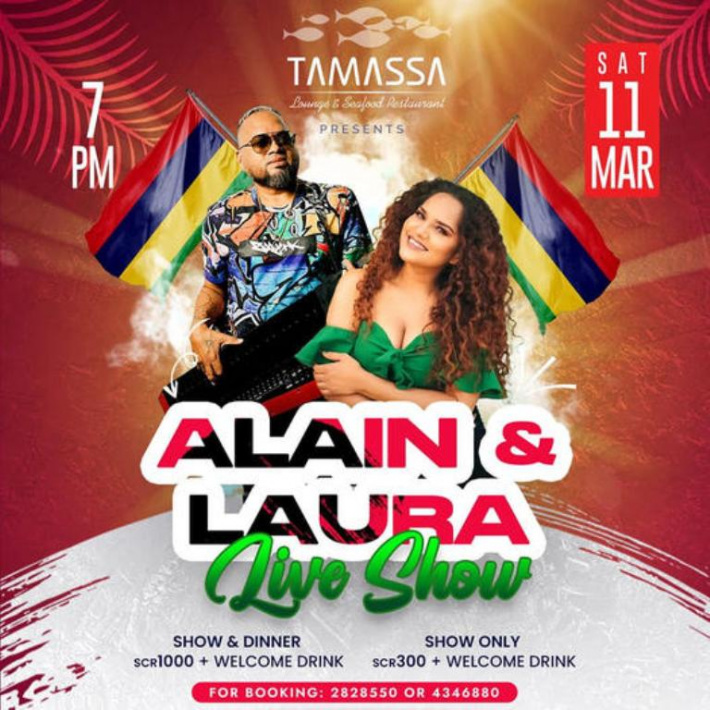 Renowned Mauritian artists Alain Ramanisum and Laura Beg to perform live at Tamassa restaurant tonight