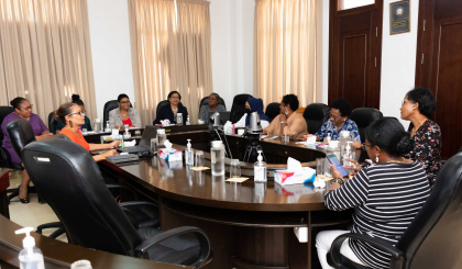 The women’s parliamentary caucus of the National Assembly meet with Minister Francourt