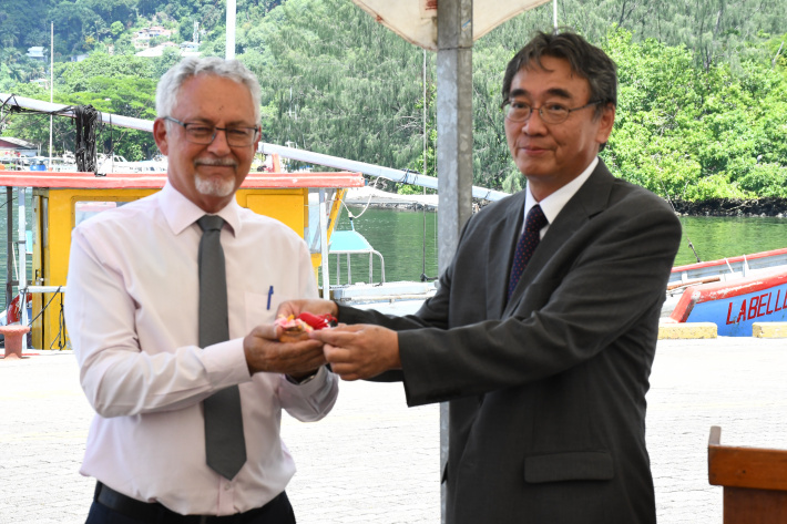 FAO REEFFISH Project      Seychelles gets patrol vessel  from Japanese government     By Sunny Esparon