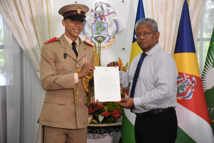 Private Joey Constant  gets Medal of Bravery     By Sunny Esparon   