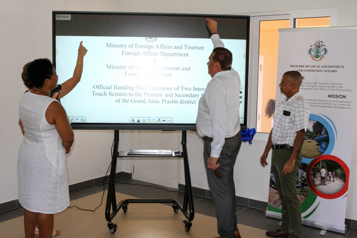 State-of-the-art touch screens to boost learning at Grand Anse Praslin schools