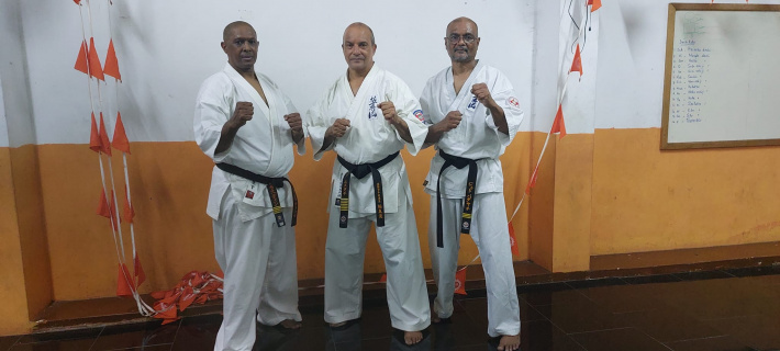 Jude Padayachy promoted to fourth dan black belt during Mauritius karate seminar