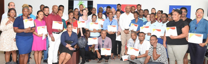 65 SCAA staff complete the ‘Lospitalite, Lafyerte Sesel’ programme