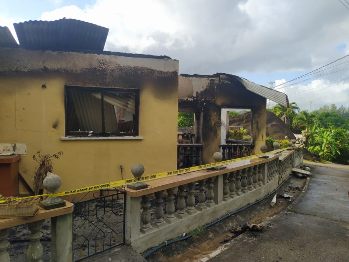 Fire destroys four-unit house in Grand Anse Mahé