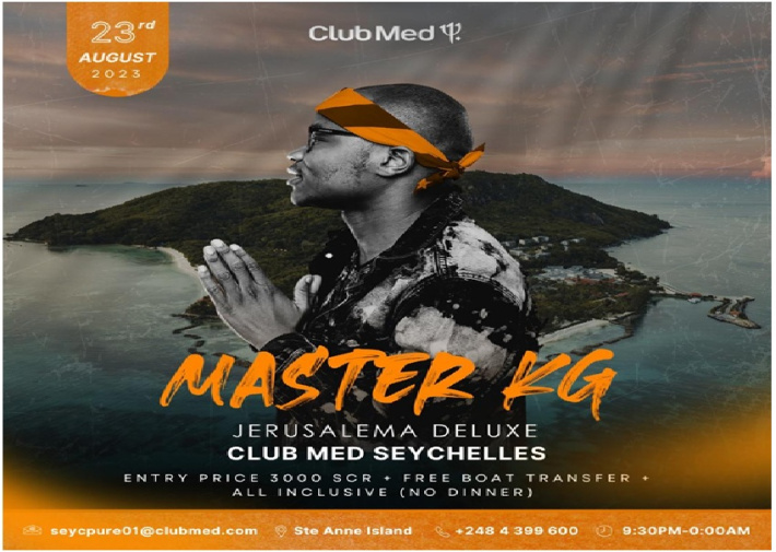 Master KG to perform at Club Med on Wednesday