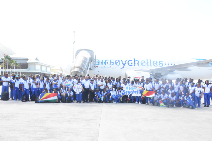    Two chartered flights fly Team Seychelles to Madagascar