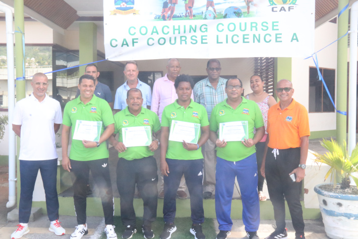 Local coaches complete level A Caf coaching course certificate