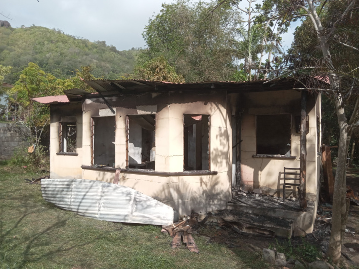 Fire destroys house at North East Point