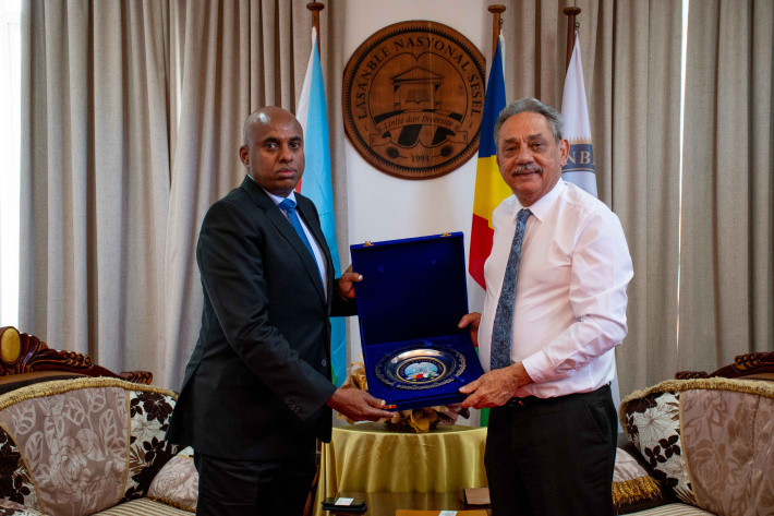 Newly accredited ambassador of Djibouti to Seychelles calls on Speaker