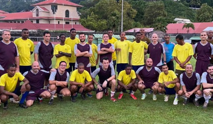 Football: Friendly match between ESPS Navarra and Seychelles Defence Forces