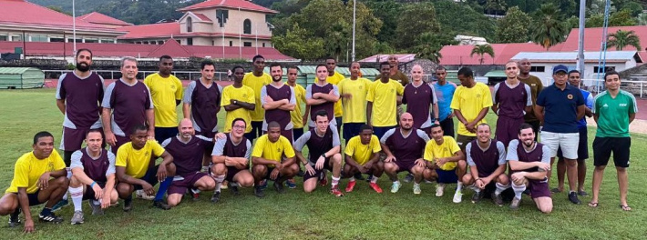 Football: Friendly match between ESPS Navarra and Seychelles Defence Forces
