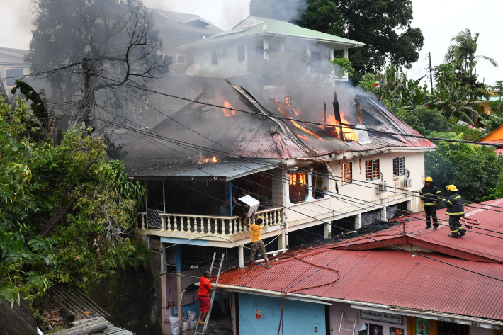 Fire destroys house in Forêt Noire