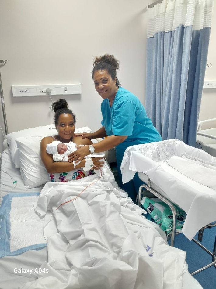 First baby delivered at the St Mary's Hospital on La Digue