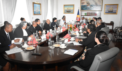 Judiciary holds meeting with President Wavel Ramkalawan   