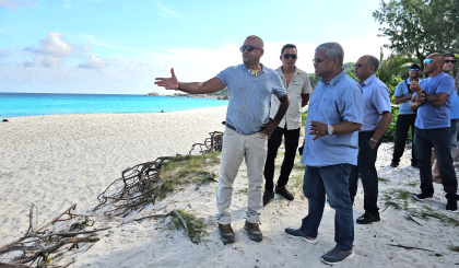 President Ramkalawan visits key projects on Praslin and La Digue