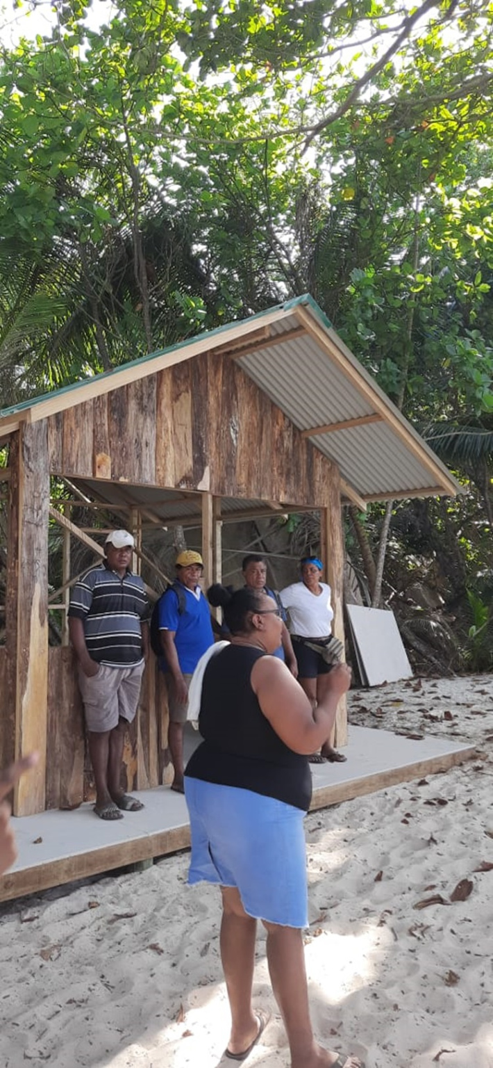 Kiosk at Anse Source D’Argent demolished