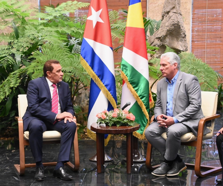 Foreign Affairs Minister Radegonde meets Cuban president