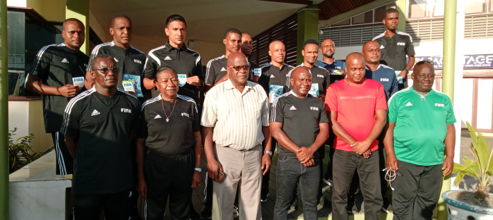 Football     12 local officials receive their Fifa badges