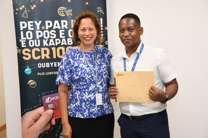 Winners of MCB Seychelles’ third cashless campaign initiative rewarded