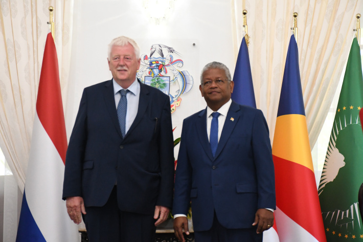 Dutch ambassador to Seychelles bids farewell to President Ramkalawan