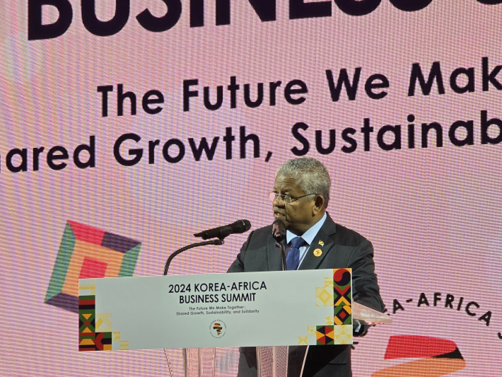 President Ramkalawan delivers statement at Korea-Africa Business Summit