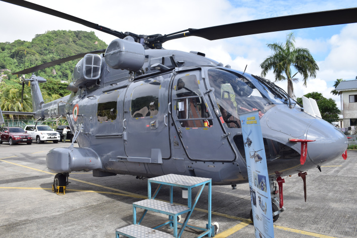 Indian Navy showcases Dhruv Helicopter -Seychelles Nation