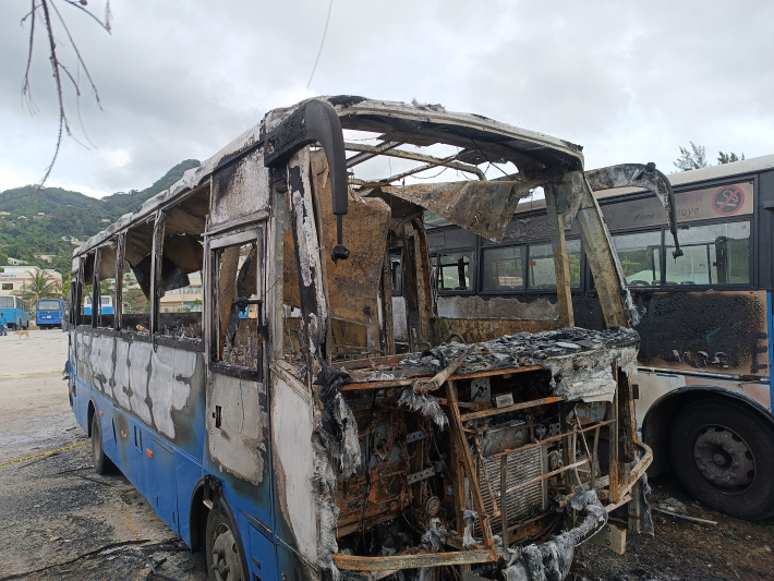 Fire destroys SPTC bus