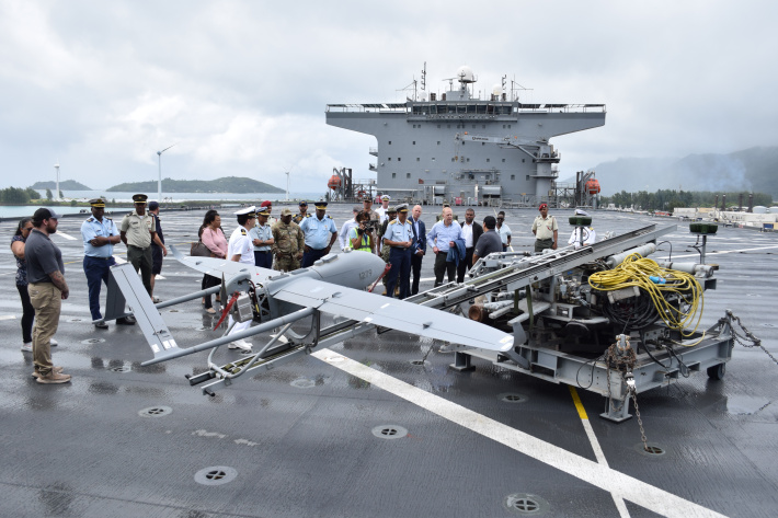 SDF and media personnel tour USS Hershel ‘Woody’ Williams