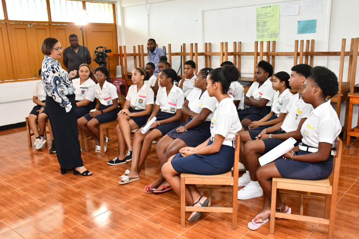 Minister Francourt empowers Beau Vallon secondary students