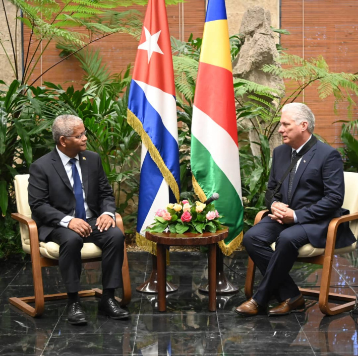 President Ramkalawan holds talks with Cuban President Diaz-Canel