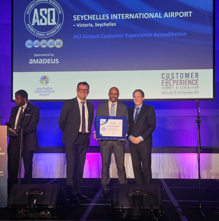 Seychelles International Airport achieves level 2 customer experience accreditation