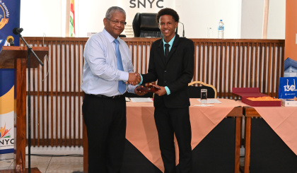 President Ramkalawan empowers youth assembly with symbolic gavel