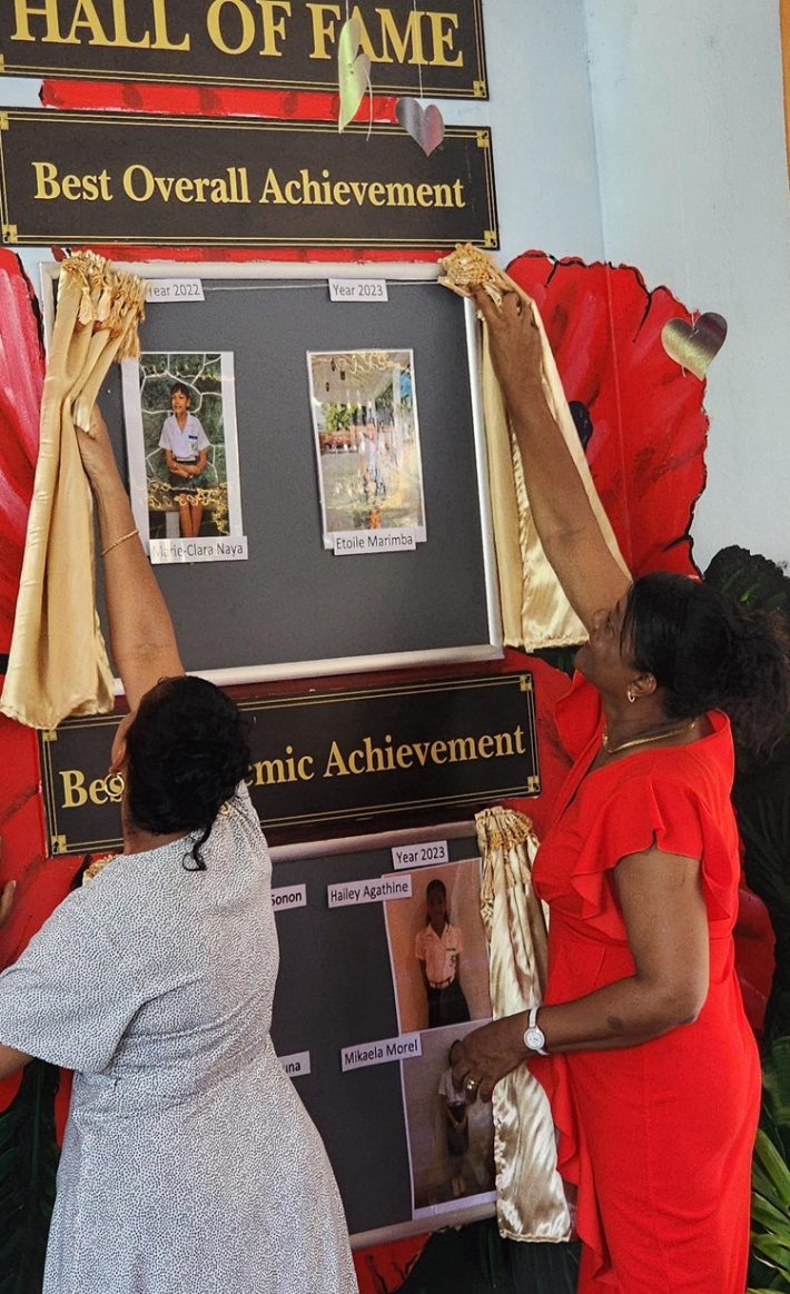 Mary-Clara Naya, Etoile Marimba inducted into Bel Eau primary school’s hall of fame