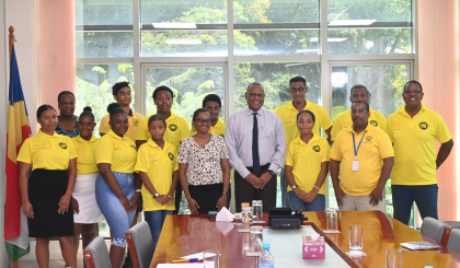 Youth road safety ambassadors pay courtesy call on Transport minister