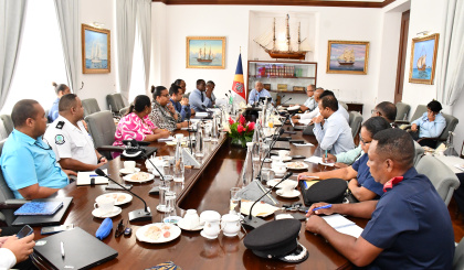 President Ramkalawan chairs meeting on flood-related interventions