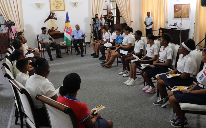 President Ramkalawan questioned by secondary students during live youth dialogue