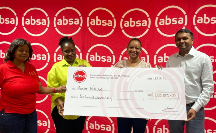 Absa Seychelles celebrates final winner of Card Usage Campaign