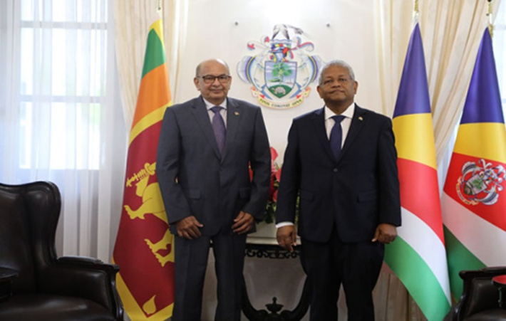 Outgoing Sri Lankan HC pays farewell call on President Ramkalawan