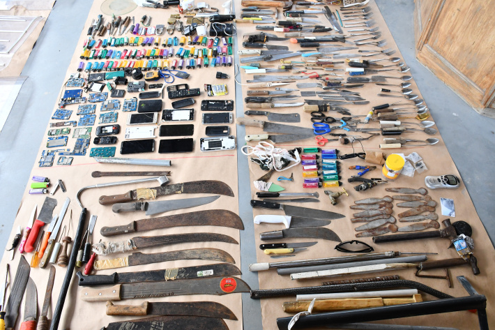 A number of exhibits seized from Montagne Posée prison   