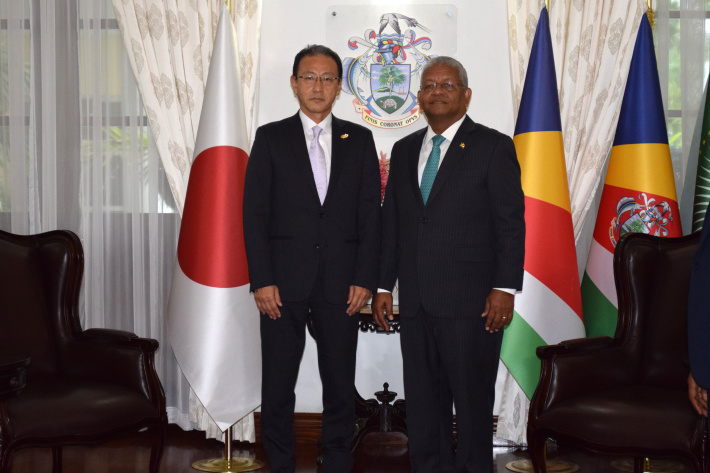 Japan’s first resident ambassador to Seychelles Sakuta Makoto accredited